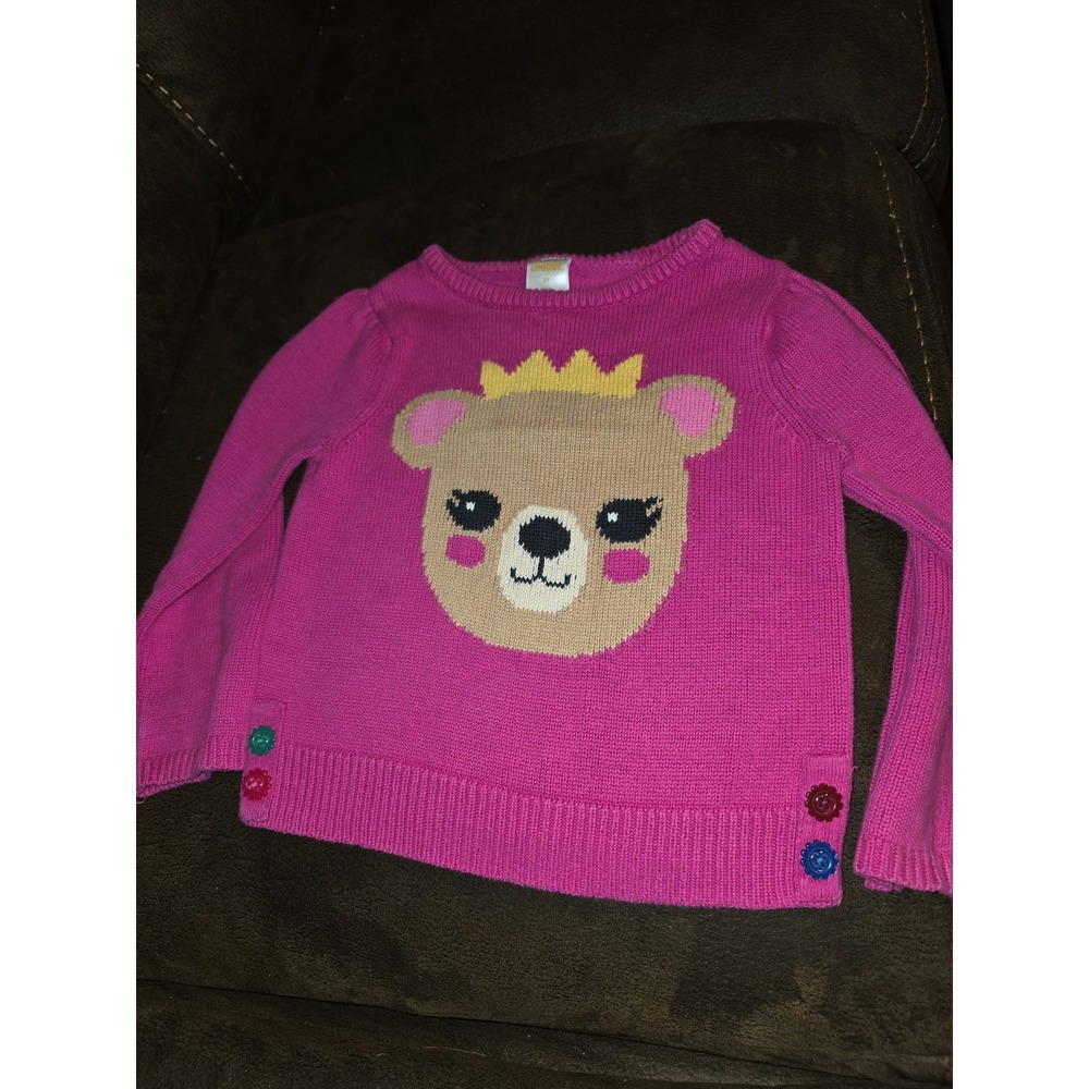 Gymboree sweet music pink bear sweater size 2t